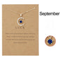 Moon and birthstone jewelry for birthdays