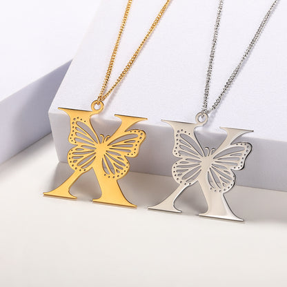 Butterfly Alphabet Necklace