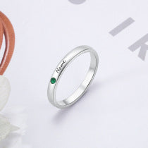 December Silver Ring