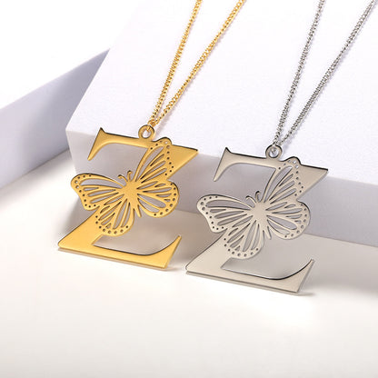 Butterfly Alphabet Necklace