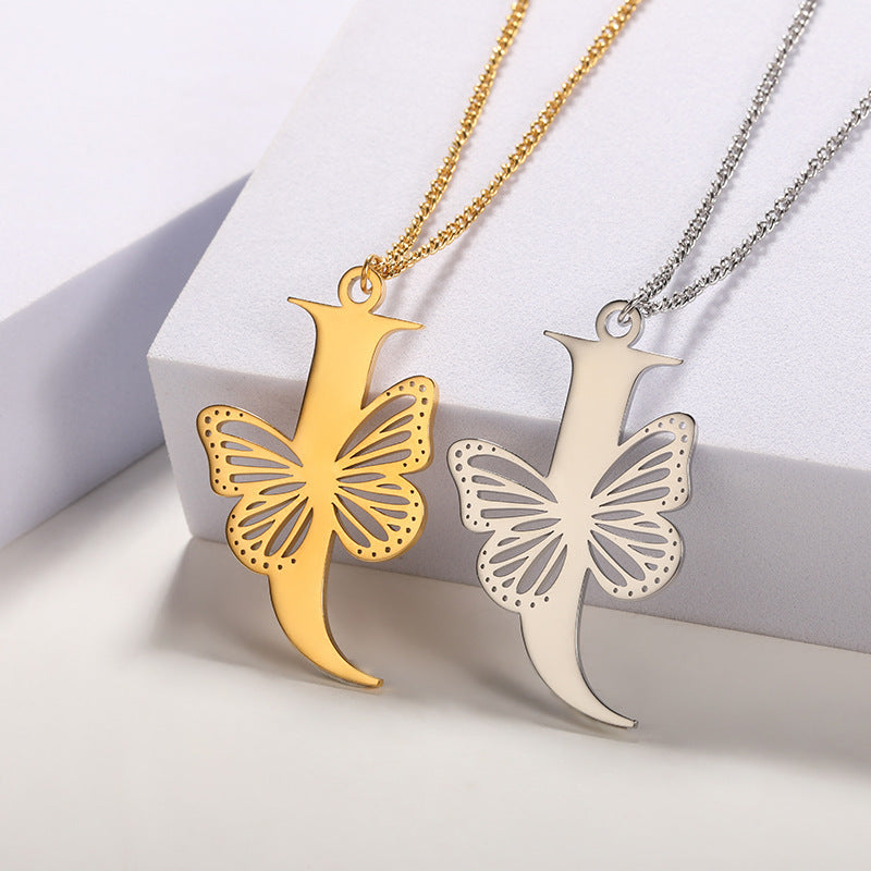 Butterfly Alphabet Necklace