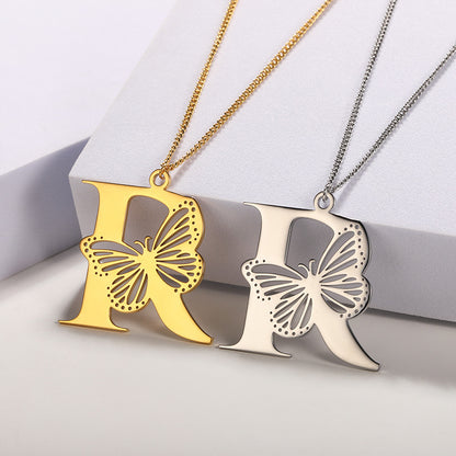 Butterfly Alphabet Necklace