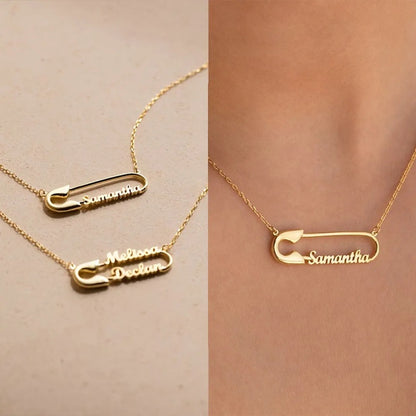 Customizable name necklace in gold