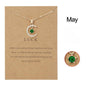 May emerald birthstone necklace, perfect personalized gift.