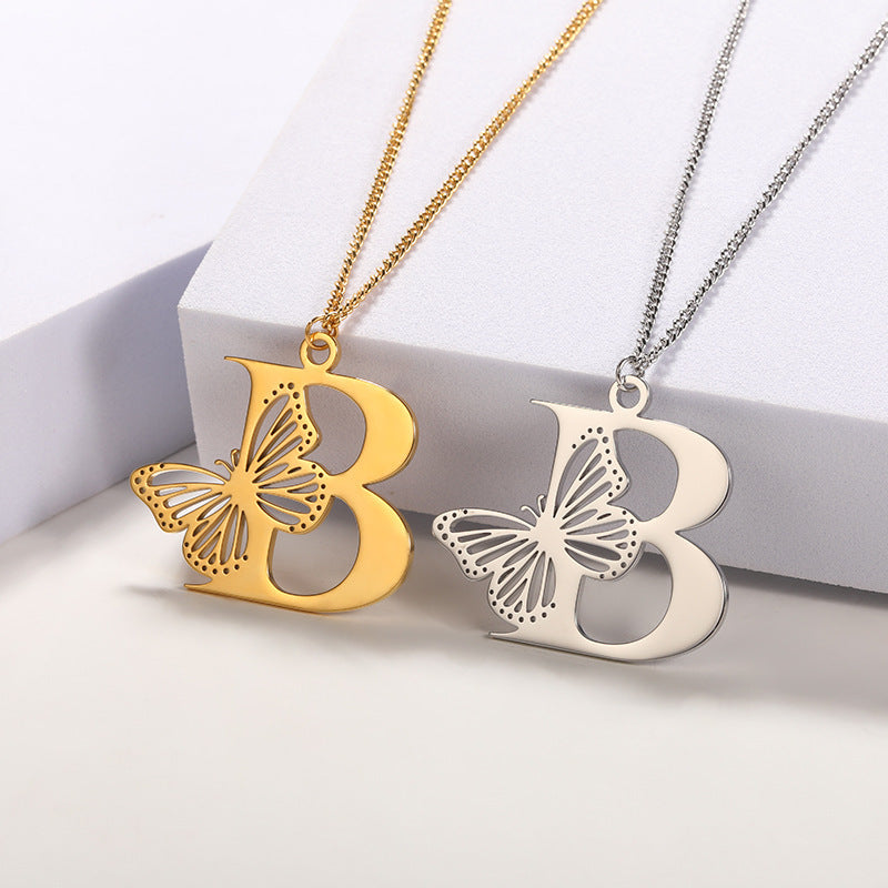 Butterfly Alphabet Necklace