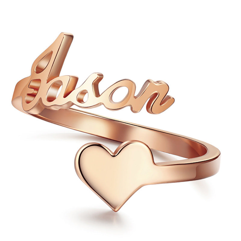 Rose gold heart ring