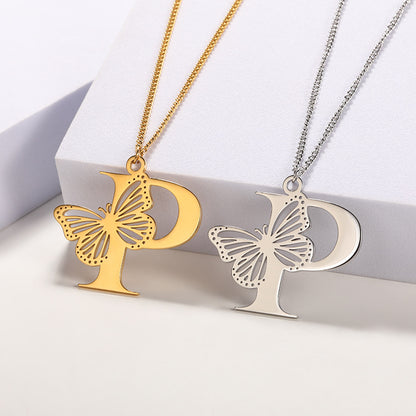 Butterfly Alphabet Necklace