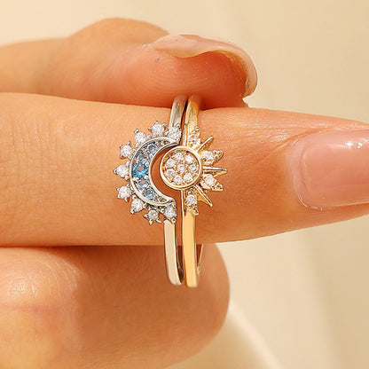 Celestial Harmony Ring featuring sun and moon design