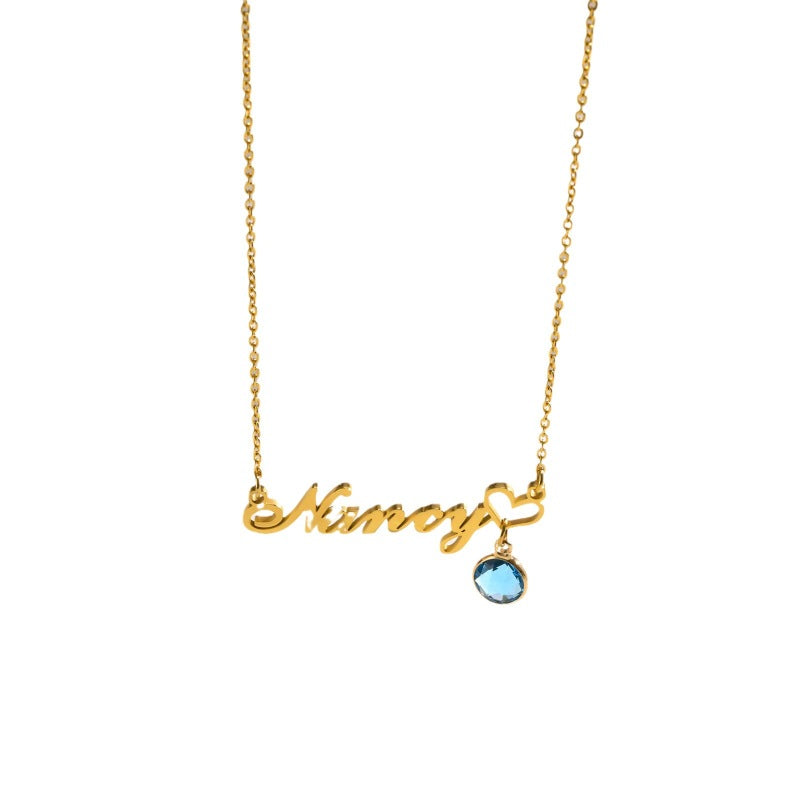 Unique name and birthstone necklace for special occasions
