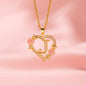 "Fashionable light luxury necklace with gold love-flower detailing, perfect for gifting and style."
