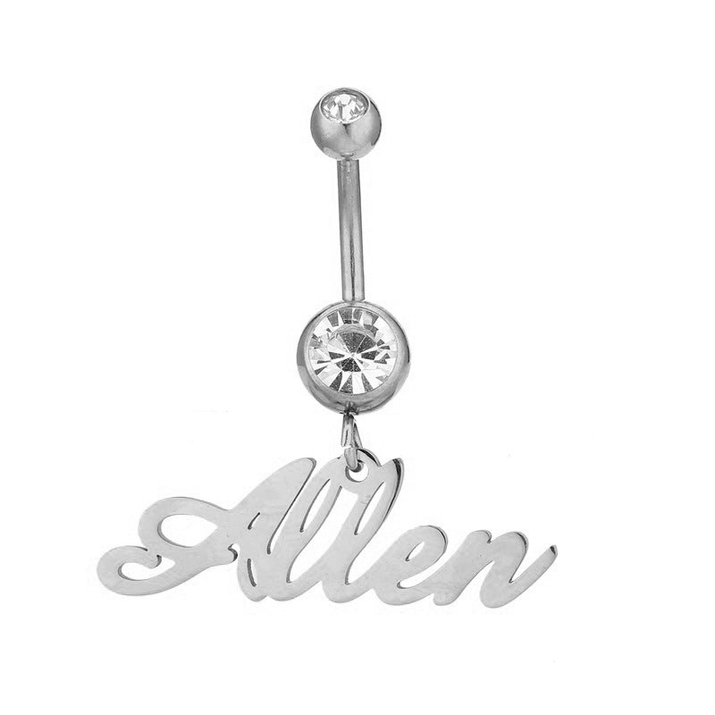 Personalized Name Navel Ring