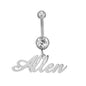 Personalized Name Navel Ring