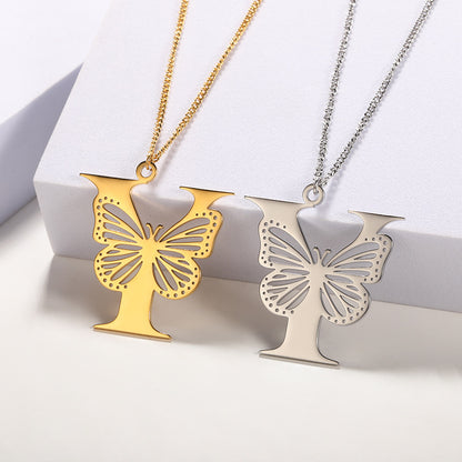 Butterfly Alphabet Necklace