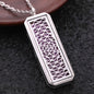 Silver rectangular fragrance necklace
