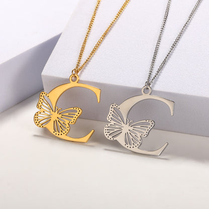 Butterfly Alphabet Necklace