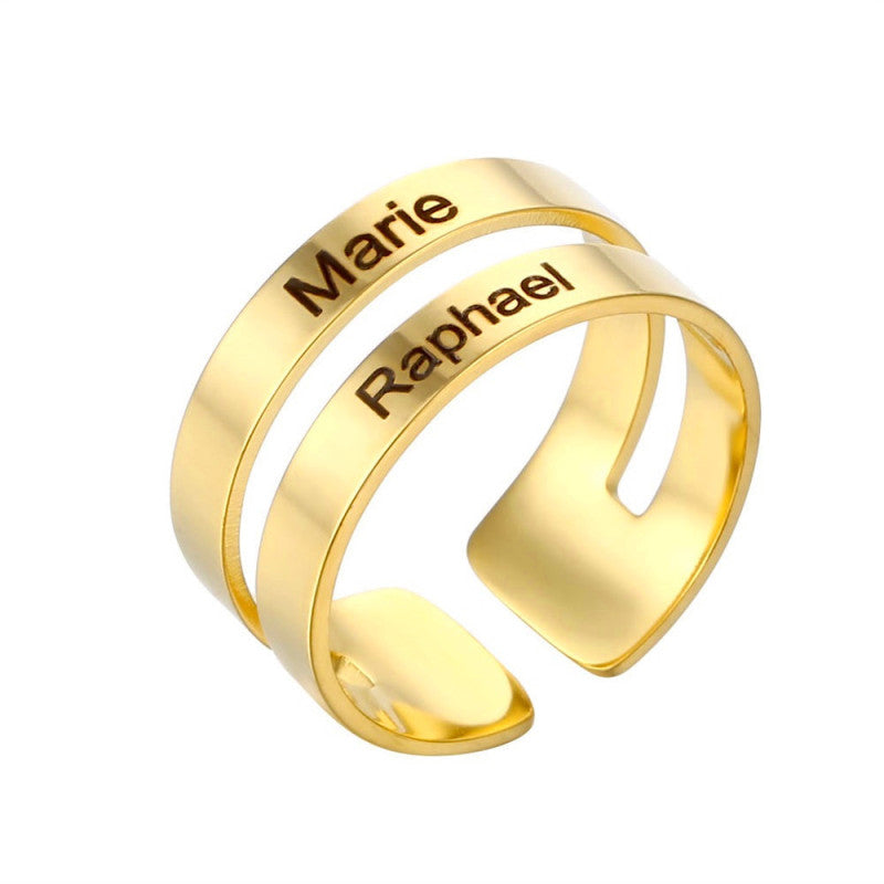 Dual Name Love Ring